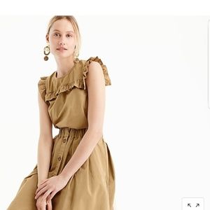 NWT J.Crew petite ruffled bib top